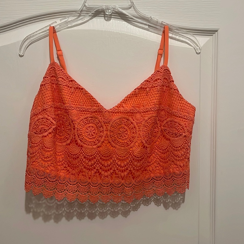 Bebe Lace Crop Top